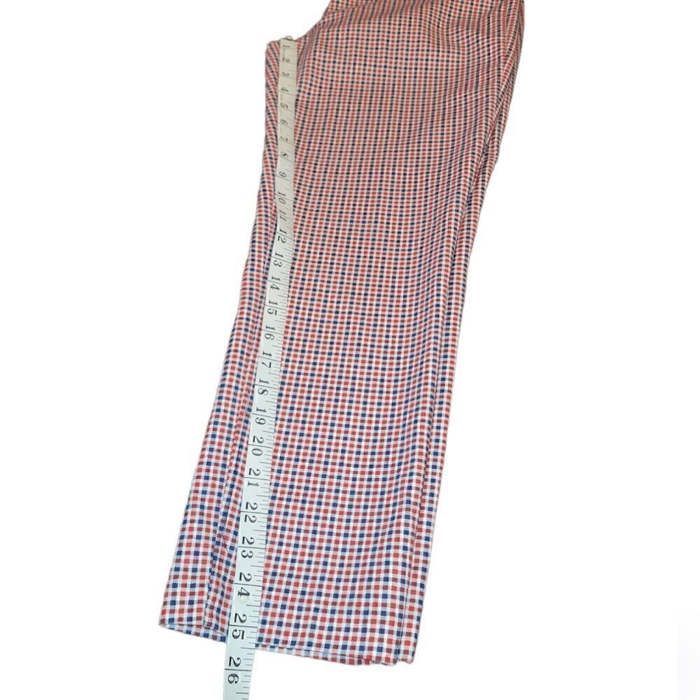 NWOT Crosby. Springfield Cropped Red Blue Gingham Pull on Pant 8 - Picture 8 of 12